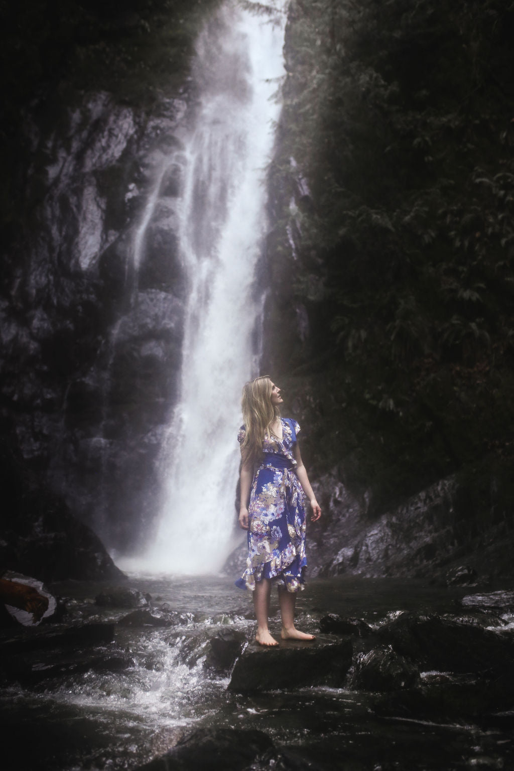 Romy Wrap Dress | Blue Floral